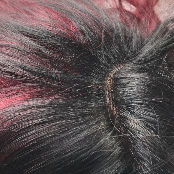 STUNNING OMBRÉ  DARK TO COOL RED LAYER WITH BANG - Picture 6 of 11